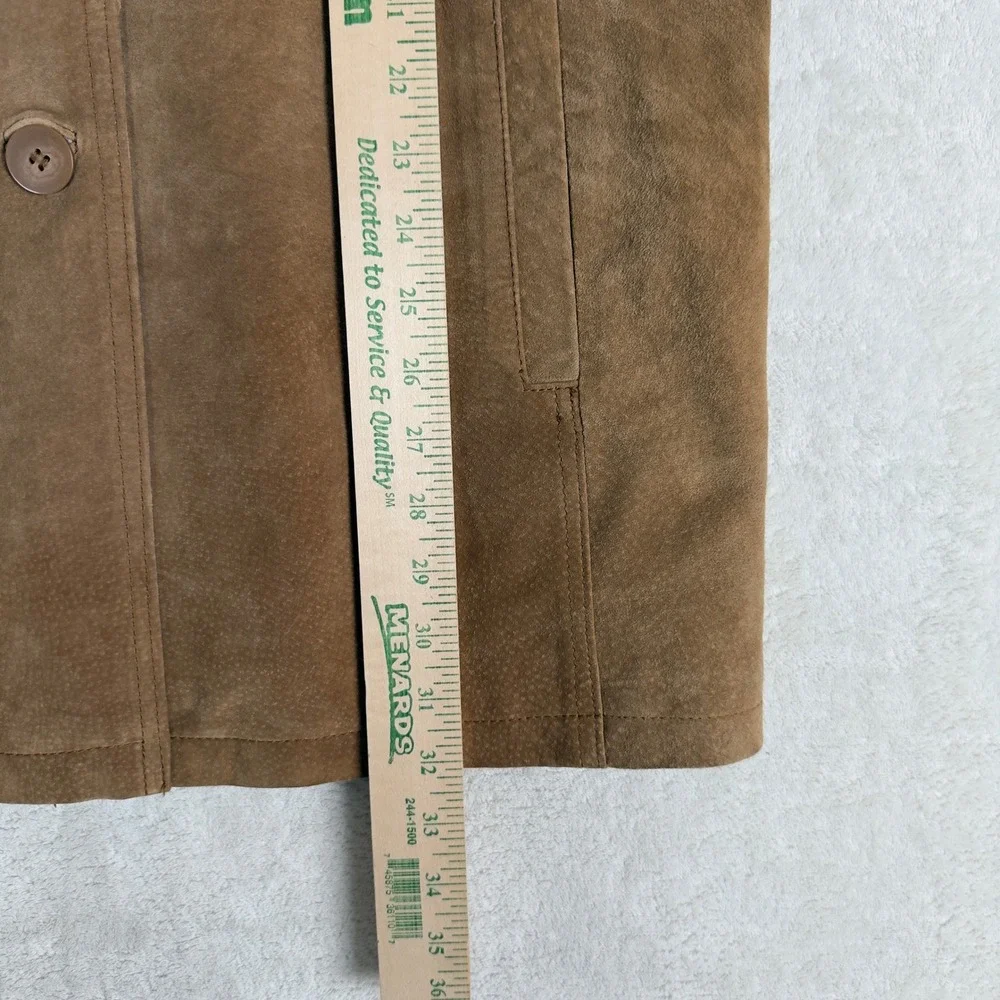 BERNARDO Collection Men's Suede Leather‎ Jacket Tan Button Front Size L Timeless